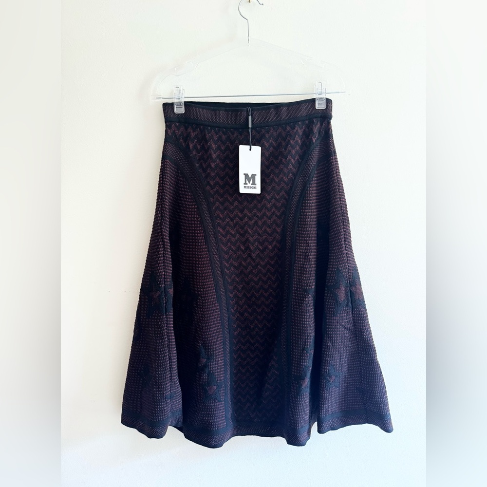 Missoni Black and Burgundy Skirt